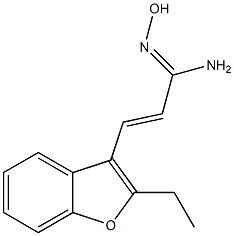 2-Propenimidamide,3-(2-ethyl-3-benzofuranyl)-N-hydroxy-(9CI) 结构式