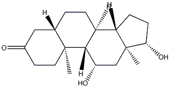 11β,17β-Dihydroxy-5α-androstan-3-one 结构式