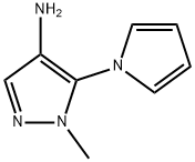 1H-Pyrazol-4-amine,1-methyl-5-(1H-pyrrol-1-yl)-(9CI) 结构式