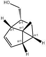 Cyclopropa[cd]pentalene-1-methanol, 1,2,2a,2b,4a,4b-hexahydro-4b-methyl-, 结构式