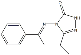 3H-1,2,4-Triazol-3-one,5-ethyl-2,4-dihydro-4-[(1-phenylethylidene)amino]-(9CI) 结构式