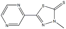 1,3,4-Thiadiazole-2(3H)-thione,3-methyl-5-pyrazinyl-(9CI) 结构式
