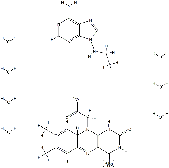 7,8-dimethylisoalloxazine-10-acetic acid-adenin-9-ylethylamine complex 结构式