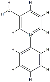 Methyl, (1-phenylpyridinium-3-yl)- (9CI) 结构式