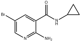 3-PYRIDINECARBOXAMIDE,2-AMINO-5-BROMO-N-CYCLOPROPYL-(9CI) 结构式