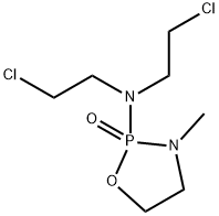 N,N-bis(2-chloroethyl)-3-methyl-2-oxo-1-oxa-3-aza-2$l^{5}-phosphacyclo pentan-2-amine 结构式