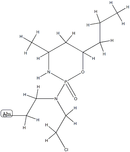 N,N-bis(2-chloroethyl)-4-methyl-2-oxo-6-propyl-1-oxa-3-aza-2$l^{5}-pho sphacyclohexan-2-amine 结构式