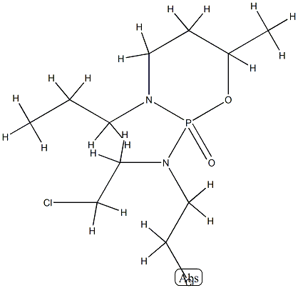 N,N-bis(2-chloroethyl)-6-methyl-2-oxo-3-propyl-1-oxa-3-aza-2$l^{5}-pho sphacyclohexan-2-amine 结构式