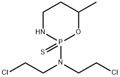 N,N-bis(2-chloroethyl)-6-methyl-2-sulfanylidene-1-oxa-3-aza-2$l^{5}-ph osphacyclohexan-2-amine 结构式