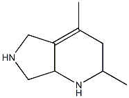 1H-Pyrrolo[3,4-b]pyridine,2,3,5,6,7,7a-hexahydro-2,4-dimethyl-(9CI) 结构式