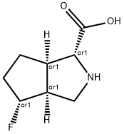 Cyclopenta[c]pyrrole-1-carboxylic acid, 4-fluorooctahydro-, (1R,3aS,4R,6aR)-rel- (9CI) 结构式