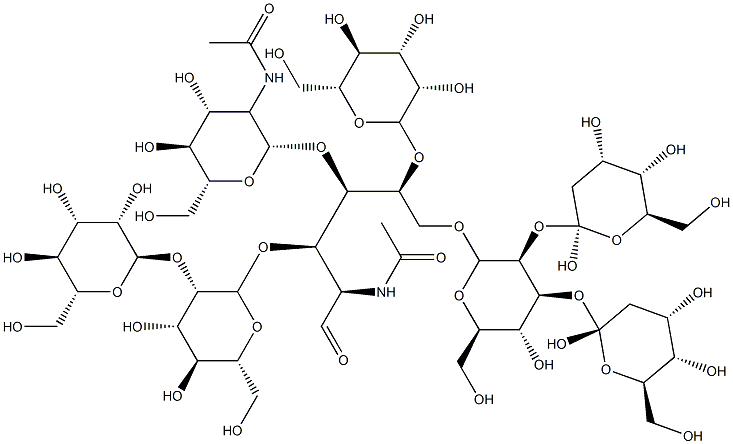 mannosyl(6)-N-acetylglucosamine(2) 结构式