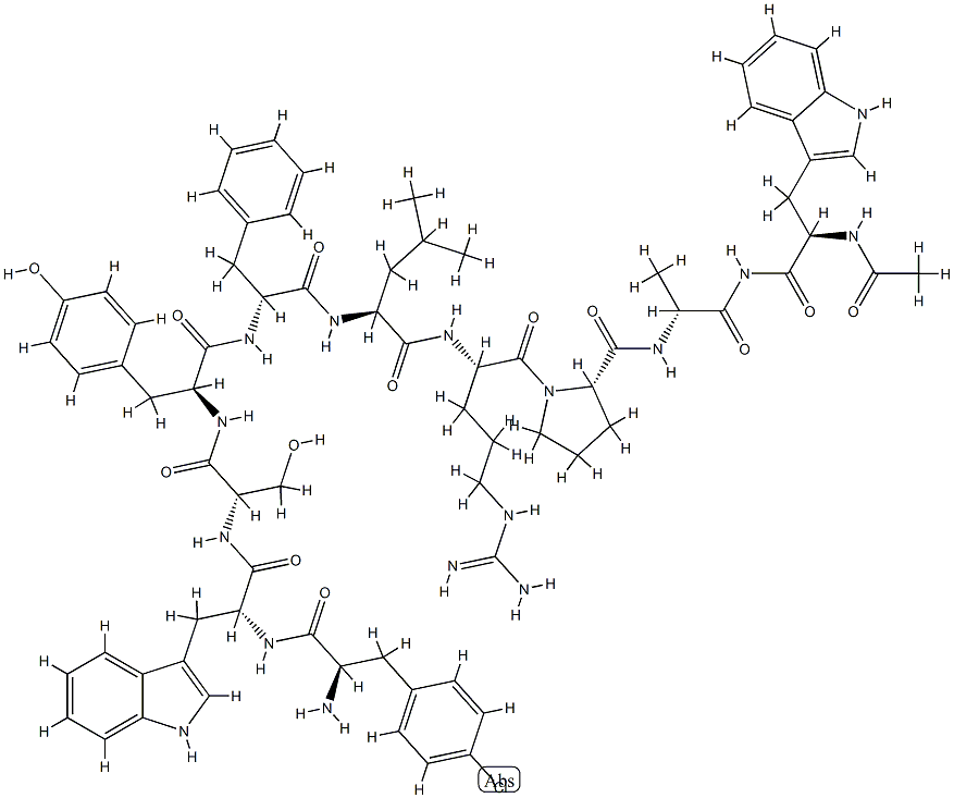 LHRH,(N)-Ac-Trp(1)-(4-Cl-Phe)(2)-Trp(3)-Phe(6)-AlaNH2(10)- 结构式