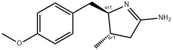 2H-Pyrrol-5-amine,3,4-dihydro-2-[(4-methoxyphenyl)methyl]-3-methyl-,(2R,3S)-rel-(9CI) 结构式