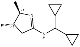 2H-Pyrrol-5-amine,N-(dicyclopropylmethyl)-3,4-dihydro-2,3-dimethyl-,(2R,3S)-rel-(9CI) 结构式