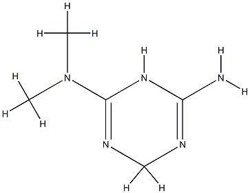 1,3,5-Triazine-2,4-diamine,1,6-dihydro-N,N-dimethyl-(9CI) 结构式