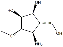 1,2-Cyclopentanediol,4-amino-3-(hydroxymethyl)-5-methoxy-,(1R,2R,3R,4S,5R)-rel-(9CI) 结构式