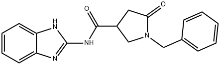 1-benzyl-N-(1,3-dihydro-2H-benzimidazol-2-ylidene)-5-oxopyrrolidine-3-carboxamide 结构式