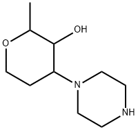 2H-Pyran-3-ol,tetrahydro-2-methyl-4-(1-piperazinyl)-(9CI) 结构式