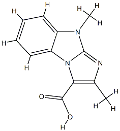 9H-Imidazo[1,2-a]benzimidazole-3-carboxylicacid,2,9-dimethyl-(9CI) 结构式