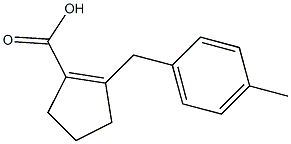 1-Cyclopentene-1-carboxylicacid,2-p-methylbenzyl-(5CI) 结构式