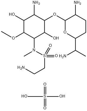 4-N-(2-aminoethanesulfonyl)fortimicin B 结构式