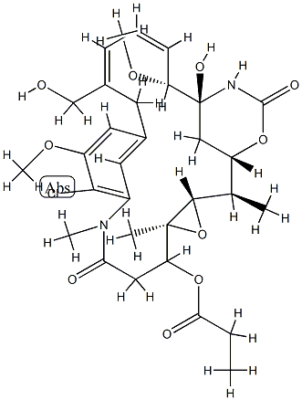 Maytansine, 2-de(acetylmethylamino)-30-hydroxy- 结构式