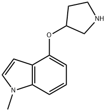 1H-Indole,1-methyl-4-(3-pyrrolidinyloxy)-(9CI) 结构式