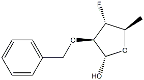 alpha-D-Arabinofuranose, 3,5-dideoxy-3-fluoro-2-O-(phenylmethyl)- (9CI) 结构式