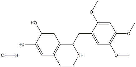 1-(2',4',5-trimethoxybenzyl)-6,7-dihydroxy-1,2,3,4-tetrahydroisoquinoline 结构式
