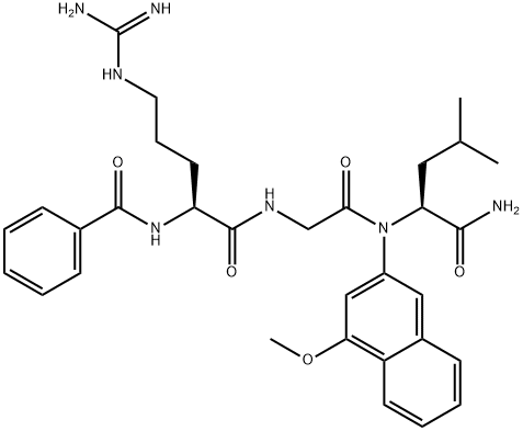 Bz-Arg-Gly-Leu-4MβNA · HCl 结构式