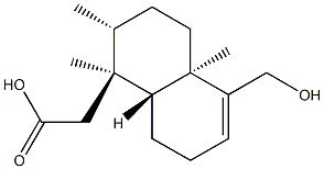 (1S,8aR)-5-Hydroxymethyl-1,2α,4aα-trimethyl-1,2,3,4,4a,7,8,8a-octahydro-1-naphthaleneacetic acid 结构式