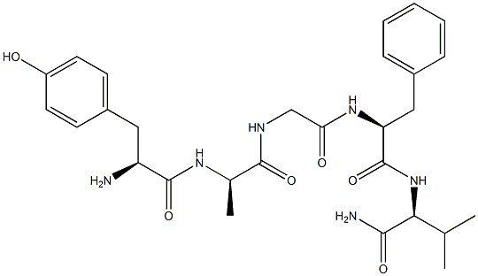 enkephalin, Ala(2)-ValNH2(5)- 结构式