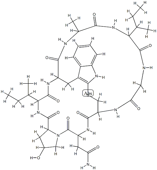 amaninamide, deoxy-Ile(3)-Ala(5)- 结构式