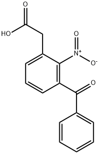 3-Benzoyl-2-nitrophenyl acetic acid 结构式