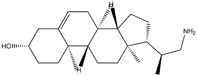 22-amino-23,24-bisnor-5-cholen-3-ol 结构式