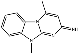 Pyrimido[1,2-a]benzimidazol-2(10H)-imine, 4,10-dimethyl- (9CI) 结构式