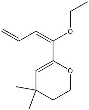 2H-Pyran,6-[(1E)-1-ethoxy-1,3-butadienyl]-3,4-dihydro-4,4-dimethyl-(9CI) 结构式