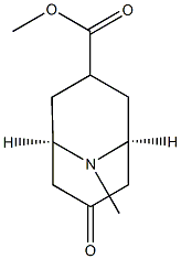 9-Azabicyclo[3.3.1]nonane-3-carboxylicacid,9-methyl-7-oxo-,methylester,(3-exo)-(9CI) 结构式