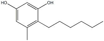 4-己基-5-甲基苯-1,3-二醇 结构式