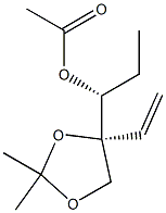 D-threo-Pentitol, 1,2-dideoxy-4-C-ethenyl-4,5-O-(1-methylethylidene)-, acetate (9CI) 结构式