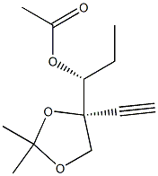 D-threo-Pentitol, 1,2-dideoxy-4-C-ethynyl-4,5-O-(1-methylethylidene)-, acetate (9CI) 结构式