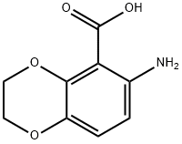 1,4-Benzodioxin-5-carboxylicacid,6-amino-2,3-dihydro-(9CI) 结构式