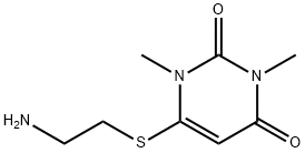 2,4(1H,3H)-Pyrimidinedione,6-[(2-aminoethyl)thio]-1,3-dimethyl-(9CI) 结构式