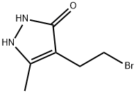 3H-Pyrazol-3-one,4-(2-bromoethyl)-1,2-dihydro-5-methyl-(9CI) 结构式