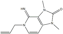 2H-Imidazo[4,5-c]pyridin-2-one,1,3,4,5-tetrahydro-4-imino-1,3-dimethyl-5-(2-propenyl)-(9CI) 结构式