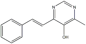 5-Pyrimidinol,4-methyl-6-(2-phenylethenyl)-(9CI) 结构式