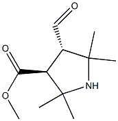 3-Pyrrolidinecarboxylicacid,4-formyl-2,2,5,5-tetramethyl-,methylester,(3R,4R)-rel-(9CI) 结构式