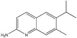 2-Quinolinamine,7-methyl-6-(1-methylethyl)-(9CI) 结构式