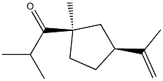 1-Propanone,2-methyl-1-[(1R,3S)-1-methyl-3-(1-methylethenyl)cyclopentyl]-(9CI) 结构式